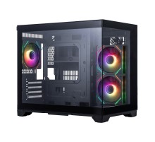 1STPLAYER MEGAVIEW MV6-TP ARGB Black / mATX / 3x120mm ARGB fans / MV6-TP-BK-2FC7R-1FC7