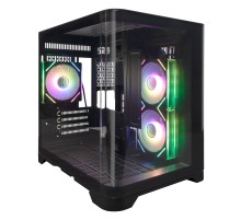 1STPLAYER UVIEW UV5 ARGB Black / mATX / 3x120mm ARGB fans / UV5-BK-2FC7R-1FC7
