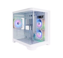 1STPLAYER UVIEW UV5 ARGB White / mATX / 3x120mm ARGB fans / UV5-WH-2FC7R-W-1FC7-W