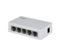 DAHUA DH-SF1005L 5-портовый неуправляемый коммутатор, 5x10/100 Base-T, коммутация 1 Гбит/с, MAC-таблица 2К, пластик