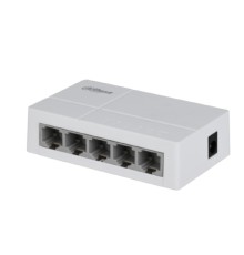 DAHUA DH-SF1005L 5-портовый неуправляемый коммутатор, 5x10/100 Base-T, коммутация 1 Гбит/с, MAC-таблица 2К, пластик