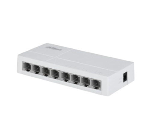 DAHUA DH-SF1008L 8-портовый неуправляемый коммутатор, 8x10/100 Base-T, коммутация 1.6 Гбит/с, MAC-таблица 2K, пластик