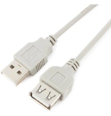 Кабель удлинит. USB 2.0 Gembird/Cablexpert CC-USB2-AMAF-6-N серый (1.8м, AM/AF, пакет) (CC-USB2-AMAF-6-N)