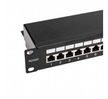 Rexant (02-0054) Панель коммутационная наборная 19", 1U, 24 порта, STP PRO