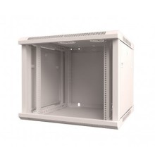 Rexant (04-0966-111) Настенный шкаф 19" 9U 600х600х501 (ШхГхВ), дверь стекло, металлическая задняя стенка, боковые съемные стенки, RAL 7035
