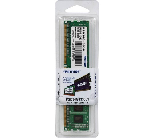 Модуль памяти DDR3 DIMM 4GB (PC3-10600) 1333MHz