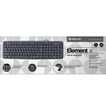Defender Проводная клавиатура Element HB-520 USB RU,черный,полноразмерная USB Defender Element HB-520 USB (45522)