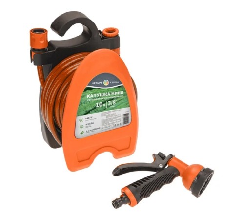 Rexant (62-0268) Катушка мини со шлангом, 10мм, 10м, пистолет-распылитель Rexant (62-0268) Катушка мини со шлангом, 10мм, 10м, пистолет-распылитель