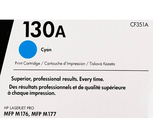 Картридж лазерный HP 130A CF351A голубой для HP M153/M176/M177 Картридж лазерный HP 130A CF351A голубой для HP M153/M176/M177