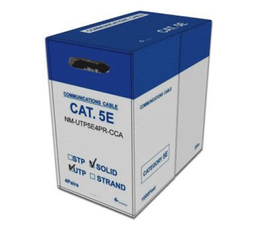 Кабель информационный Lanmaster NM-UTP5E4PR-CCA кат.5е U/UTP не экранированный 4X2X24AWG PVC внутренний 305м серый Кабель информационный Lanmaster NM-UTP5E4PR-CCA кат.5е U/UTP не экранированный 4X2X24AWG PVC внутренний 305м серый