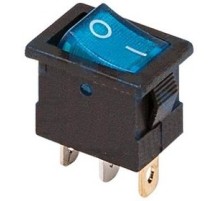Rexant 36-2171 Выключатель клавишный 12V 15А (3с) ON-OFF синий  с подсветкой  Mini