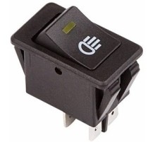 Rexant 36-4442 Выключатель клавишный 12V 35А (4с) ON-OFF  с желтой LED подсветкой