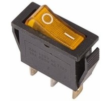 Rexant 36-2212 Выключатель клавишный 250V 15А (3с) ON-OFF желтый  с подсветкой