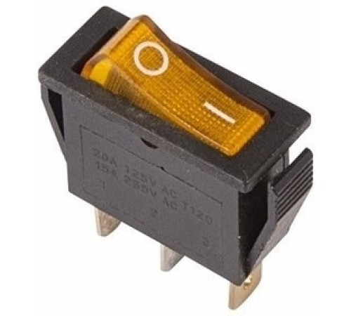 Rexant 36-2212 Выключатель клавишный 250V 15А (3с) ON-OFF желтый с подсветкой Rexant 36-2212 Выключатель клавишный 250V 15А (3с) ON-OFF желтый с подсветкой