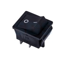 Rexant 36-2380 Выключатель клавишный 250V 15А (4с) (ON)-OFF черный  Б/Фикс