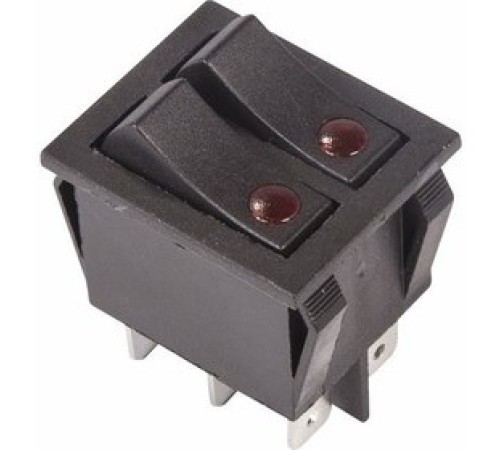 Rexant 36-2430 Выключатель клавишный 250V 15А (6с) ON-OFF черный с подсветкой ДВОЙНОЙ Rexant 36-2430 Выключатель клавишный 250V 15А (6с) ON-OFF черный с подсветкой ДВОЙНОЙ
