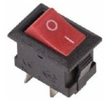 Rexant 36-2011 Выключатель клавишный 250V 3А (2с) ON-OFF красный  Micro   (10 шт)