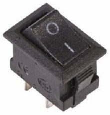 Rexant 36-2010 Выключатель клавишный 250V 3А (2с) ON-OFF черный  Micro