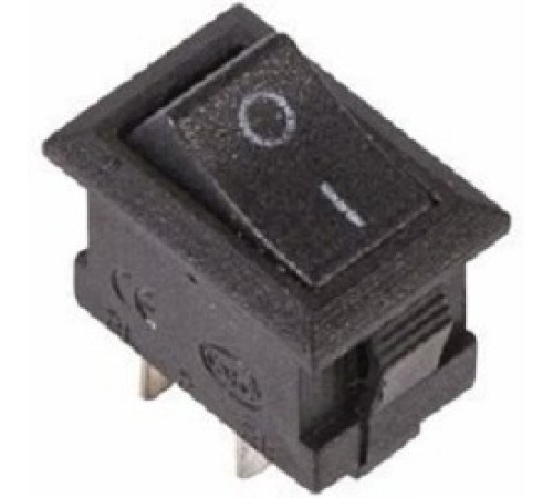 Rexant 36-2010 Выключатель клавишный 250V 3А (2с) ON-OFF черный  Micro