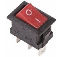 Rexant 36-2031 Выключатель клавишный 250V 3А (3с) ON-ON красный  Micro