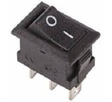 Rexant 36-2030 Выключатель клавишный 250V 3А (3с) ON-ON черный  Micro