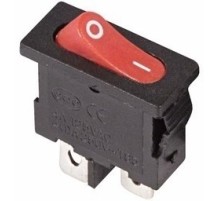 Rexant 36-2051 Выключатель клавишный 250V 6А (2с) ON-OFF красный  Mini