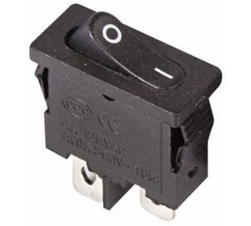 Rexant 36-2050 Выключатель клавишный 250V 6А (2с) ON-OFF черный  Mini