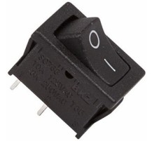 Rexant 36-2110 Выключатель клавишный 250V 6А (2с) ON-OFF черный  Mini