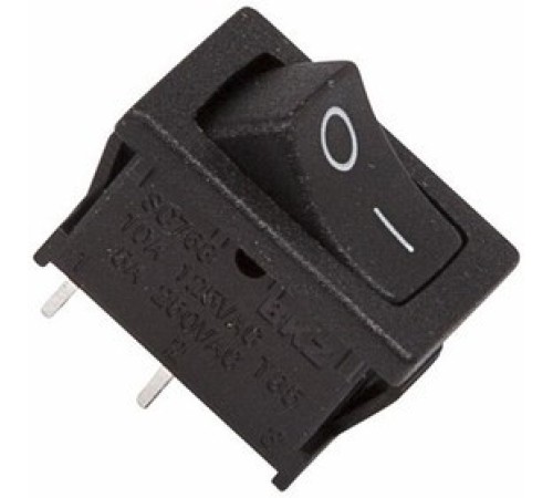 Rexant 36-2110 Выключатель клавишный 250V 6А (2с) ON-OFF черный  Mini