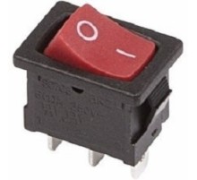 Rexant 36-2131 Выключатель клавишный 250V 6А (3с) ON-ON красный  Mini