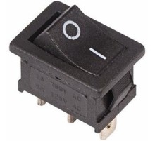 Rexant 36-2130 Выключатель клавишный 250V 6А (3с) ON-ON черный  Mini