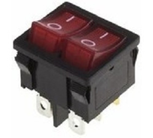 Rexant 36-2160 Выключатель клавишный 250V 6А (6с) ON-OFF красный с подсветкой ДВОЙНОЙ Mini Rexant 36-2160 Выключатель клавишный 250V 6А (6с) ON-OFF красный с подсветкой ДВОЙНОЙ Mini