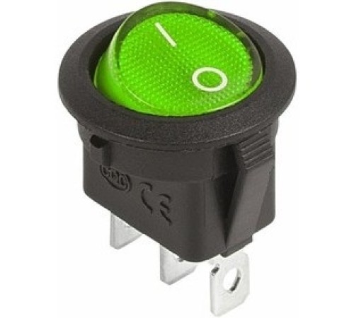Rexant 36-2588 Выключатель клавишный круглый 12V 20А (3с) ON-OFF зеленый с подсветкой (уп 10 шт) Rexant 36-2588 Выключатель клавишный круглый 12V 20А (3с) ON-OFF зеленый с подсветкой (уп 10 шт)