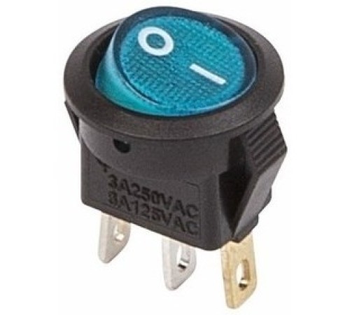 Rexant 36-2531 Выключатель клавишный круглый 250V 3А (3с) ON-OFF синий с подсветкой Micro Rexant 36-2531 Выключатель клавишный круглый 250V 3А (3с) ON-OFF синий с подсветкой Micro
