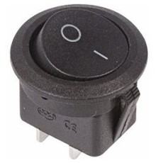 Rexant 36-2550 Выключатель клавишный круглый 250V 6А (2с) ON-OFF черный