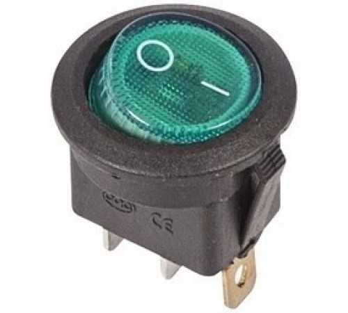 Rexant 36-2573 Выключатель клавишный круглый 250V 6А (3с) ON-OFF зеленый с подсветкой Rexant 36-2573 Выключатель клавишный круглый 250V 6А (3с) ON-OFF зеленый с подсветкой