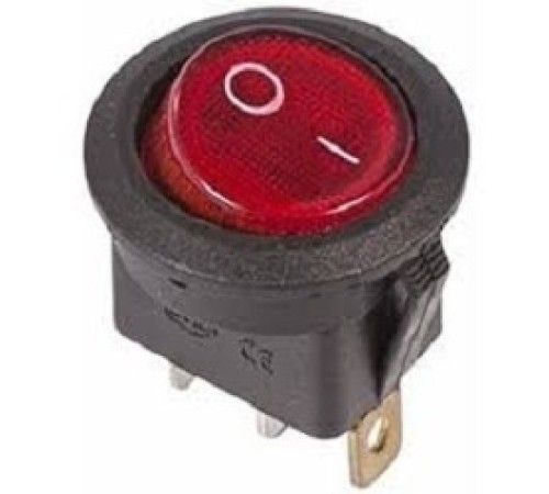 Rexant 36-2570 Выключатель клавишный круглый 250V 6А (3с) ON-OFF красный с подсветкой Rexant 36-2570 Выключатель клавишный круглый 250V 6А (3с) ON-OFF красный с подсветкой