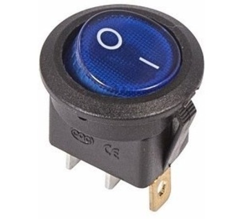Rexant 36-2571 Выключатель клавишный круглый 250V 6А (3с) ON-OFF синий с подсветкой Rexant 36-2571 Выключатель клавишный круглый 250V 6А (3с) ON-OFF синий с подсветкой