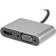Адаптер USB Type-Cm-->VGA, HDMI 4k*30Hz, USB3.0, PD, Audio, iOpen (Aopen/Qust)<ACU4511> VCOM Адаптер-переходник AOpen/Qust USB 3.1 Type C M/HDMI F/VGA F/USB 3.0 Type A F/Jack 3.5 mm F (ACU4511)