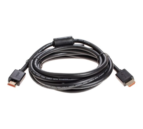 Кабель HDMI-19M --- HDMI-19M ver 2.0+3D/Ethernet ,3m, 2 фильтраTelecom <TCG215F-3M> VCOM Кабель Telecom HDMI (m)/HDMI (m) - 3 м (TCG215F-3M)