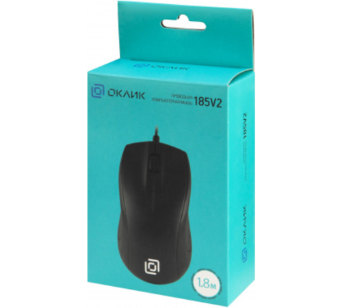 Oklick 185V2 черный оптическая (1000/1200dpi) USB (3but) [1185962]