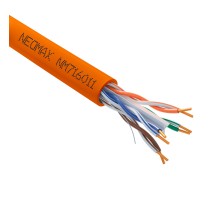Кабель NEOMAX [NM716011] U/UTP cat.6 4x2x0.57, 23 AWG, Медь, внутренний, LSZH, 305м, оранжевый;  Fluke Tested