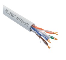 Кабель NEOMAX [NM716001-100M-PT] U/UTP cat.6 4x2x0.57, 23 AWG, Медь, внутренний, PVC, 100м, серый;  Fluke Tested