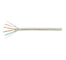 Cabeus UTP-4P-Cat.5e-PATCH-GY Кабель витая пара UTP (U/UTP), категория 5e, 4 пары, (24 AWG), многожильный, PVC нг(А)-LS, серый (305 м)