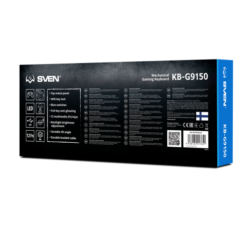 Механическая игровая клавиатура SVEN KB-G9150 (87кл., 12 Fn функций, подсветка) SVEN KB-G9150 (SV-017651) Механическая игровая клавиатура SVEN KB-G9150 (87кл., 12 Fn функций, подсветка) SVEN KB-G9150 (SV-017651)