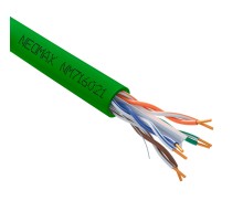 Кабель NEOMAX [NM716021] U/UTP cat.6 4x2x0.57, 23 AWG, Медь, внутренний, PVCLS нг(А)-LSLTx, 305м, зеленый;  Fluke Tested