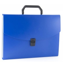 Портфель Бюрократ -BPP6BLUE 6 отдел. A4 пластик 0.7мм синий