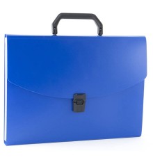 Портфель Бюрократ -BPP13BLUE 13 отдел. A4 пластик 0.7мм синий