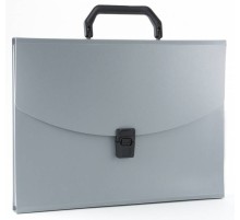 Портфель Бюрократ -BPP13GREY 13 отдел. A4 пластик 0.7мм серый