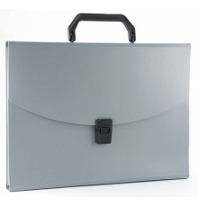 Портфель Бюрократ -BPP13GREY 13 отдел. A4 пластик 0.7мм серый